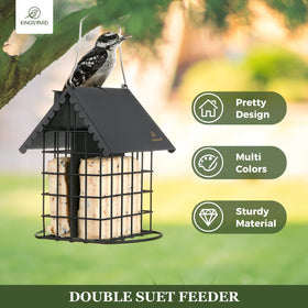 Kingsyard feeder shows two perches for multiple birds at once.