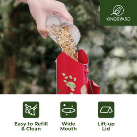 Kingsyard multi-bird feeder with perches supports several visitors.