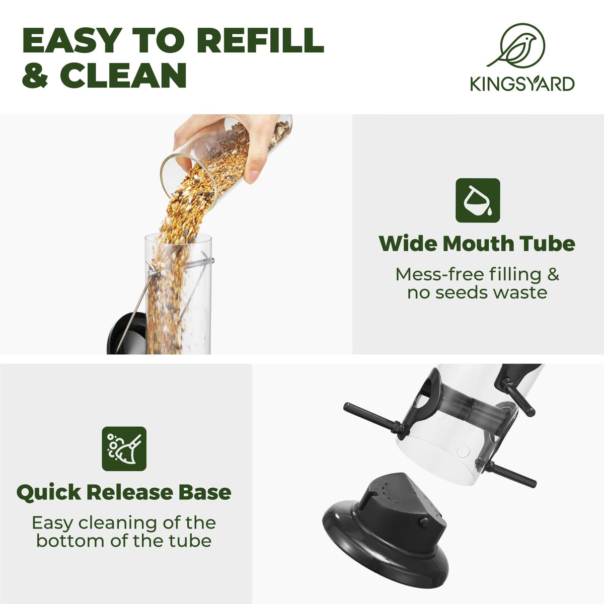Kingsyard durable metal construction resists rust and chewing.