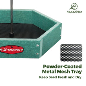 Kingsyard easy-clean outdoor feeder simplifies maintenance after busy birding sessions.