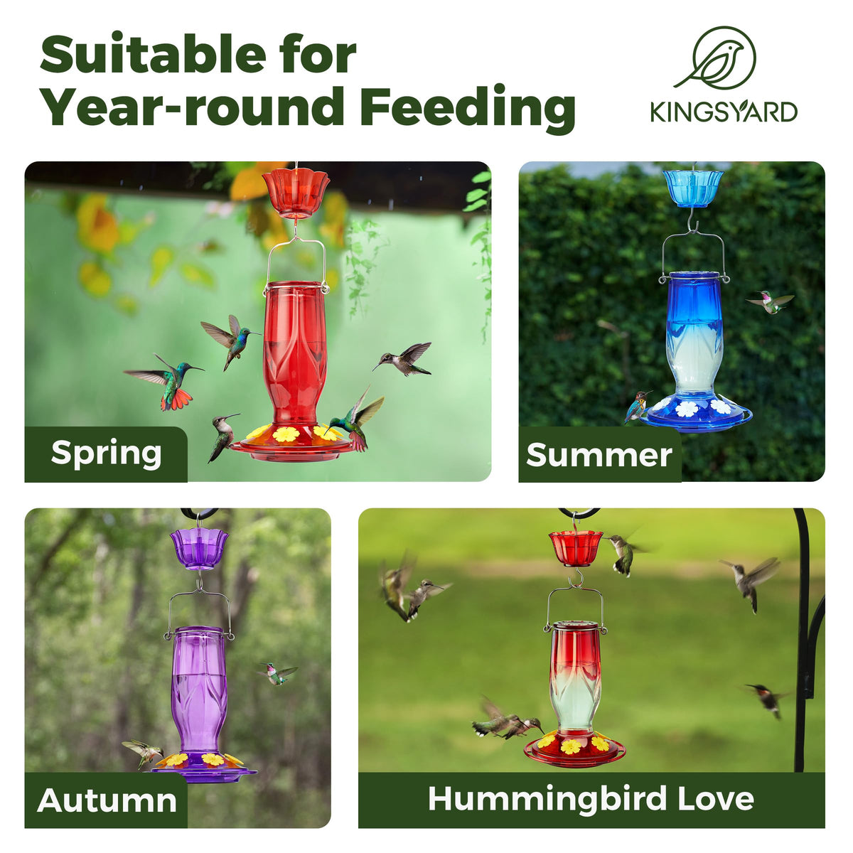 Kingsyard feeder is easy to fill and clean for busy outdoor setups.