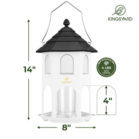 Kingsyard easy refill lid and clear seed view for quick maintenance