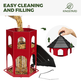 Kingsyard easy-refill top lid for quick, tool-free replenishment.