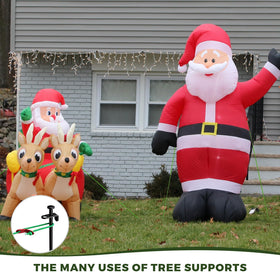 Kingsyard in-use setup shows effortless installation for straightening trees.