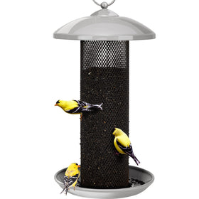 Kingsyard finch feeder outdoor hanging mesh attracts finches with easy seed access.