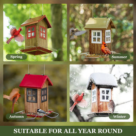 Kingsyard four square perches let birds feed comfortably.