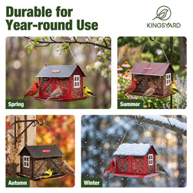 Kingsyard durable outdoor feeder doubles as garden décor.