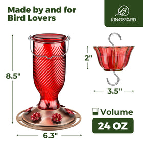 Kingsyard gift-ready hummingbird feeder for bird lovers and moms