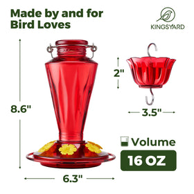 Kingsyard glass feeder is easy to refill and clean
