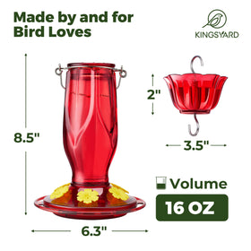 Kingsyard leak-proof base protects nectar from spills outdoors.