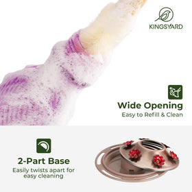 Kingsyard leak-proof base on feeder for mess-free nectar during windy days