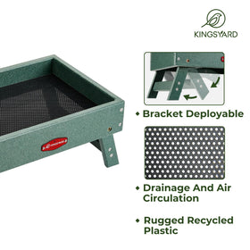 Kingsyard ground bird feeder recycled-plastic: eco-friendly durable construction for outdoor durability
