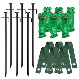 Kingsyard heavy-duty tree stake kit with 12-inch stakes for upright growth.