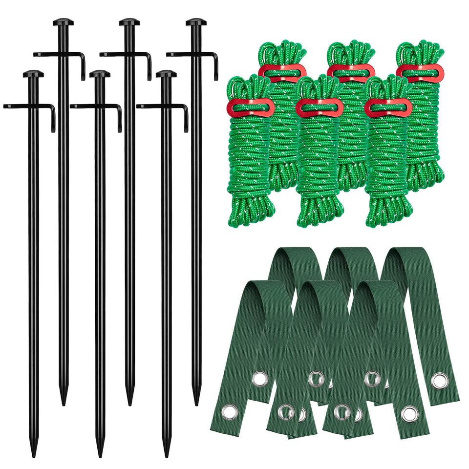 Kingsyard heavy-duty tree stake kit with 12-inch stakes for upright growth.
