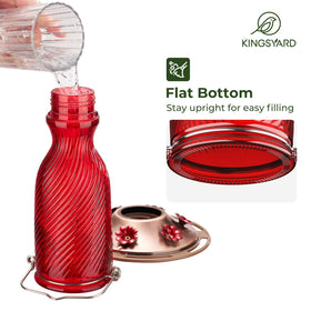 Kingsyard easy-clean hummingbird feeder designed for quick disassembly