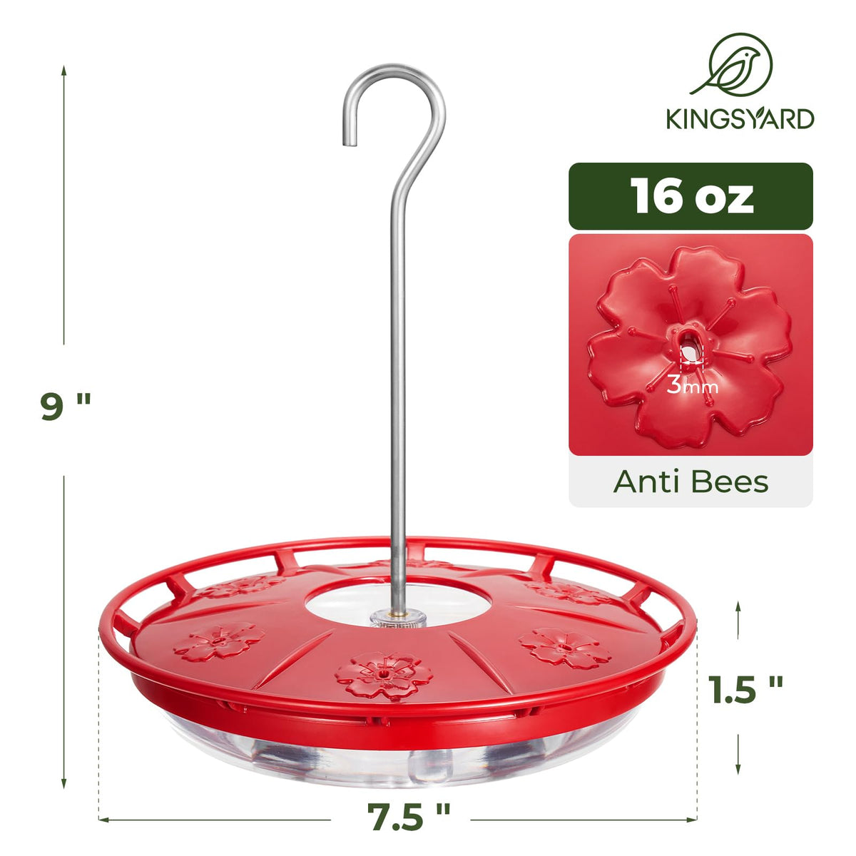 Kingsyard hanging disc feeder is easy to install on patios or branches.
