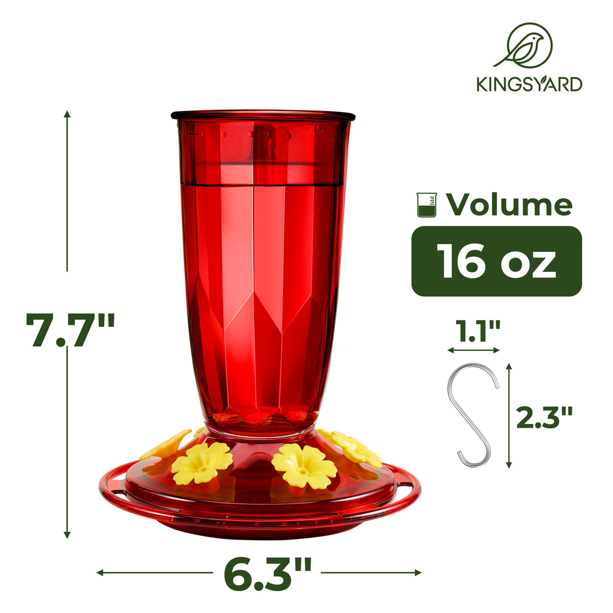 Kingsyard feeder features leak-proof design to prevent spills in wind