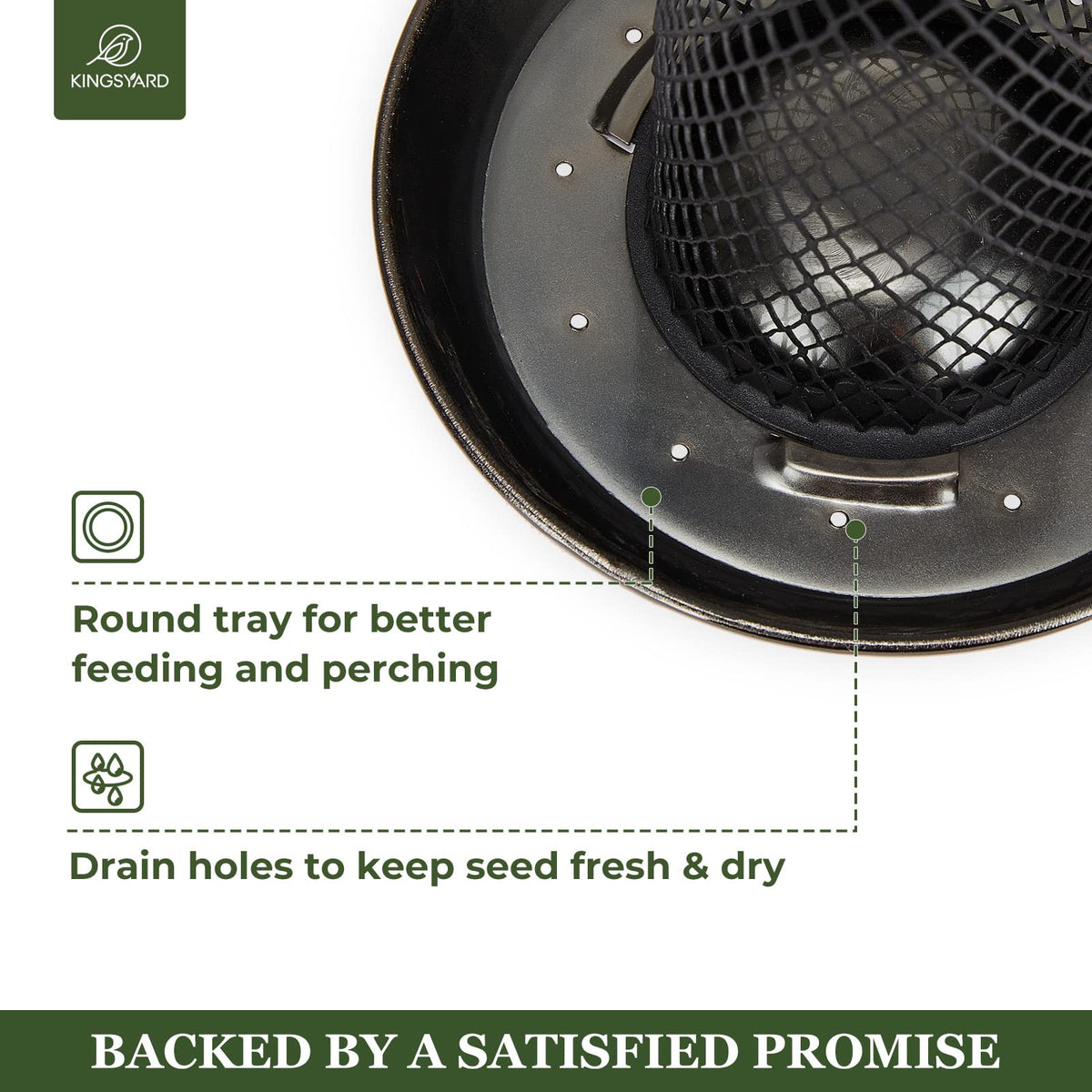 Kingsyard large-capacity seed tray suited for sunflower seeds and mealworms.