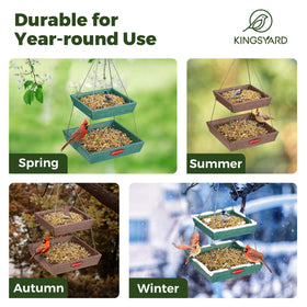 Kingsyard mealworm and seed tray providing varied feeding options