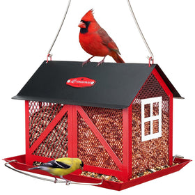 Kingsyard metal bird feeder outdoors for year-round use.