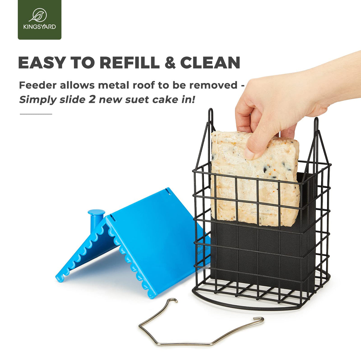 Kingsyard all-metal construction provides durable bird feeding cage