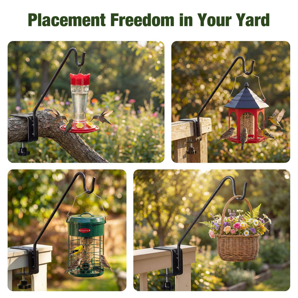 Kingsyard Middium deck hook features 10-inch reach for extended hanging