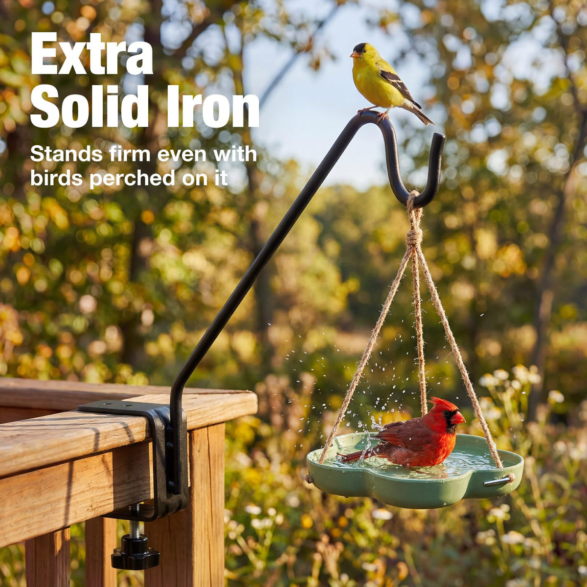 Kingsyard Middium deck hook porch hanger, supports multiple lightweight decorations.