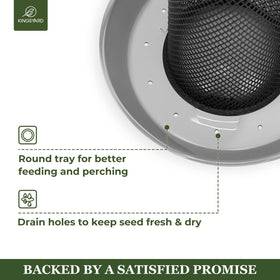 Kingsyard nyjer seed feeder 2.5lbs showcases large capacity for birds.
