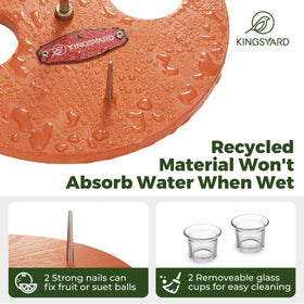 Kingsyard Oriole Feeder orange-halves pegs for fruit-based attractants