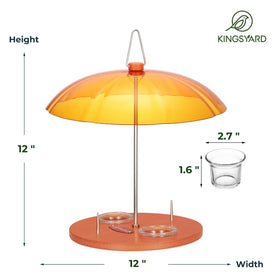 Kingsyard Oriole Feeder fruit pegs securely hold orange halves