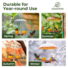 Kingsyard Oriole Feeder powder-coated frame withstands weather