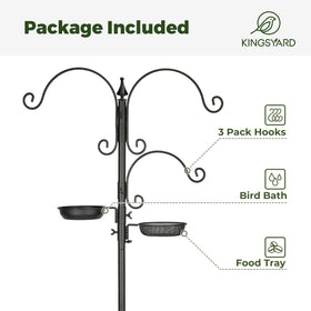 Kingsyard adjustable hooks for different feeder heights and versatile viewing