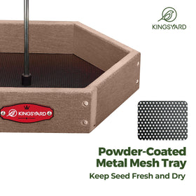 Kingsyard outdoor brown feeder blends into garden decor.