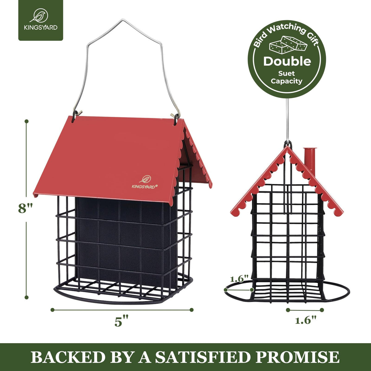 Kingsyard outdoor hanging bird feeder ready for backyard feeding and easy installation.