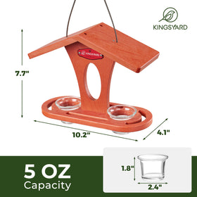 Kingsyard weather-protected feeder roof shielding treats from rain and wind