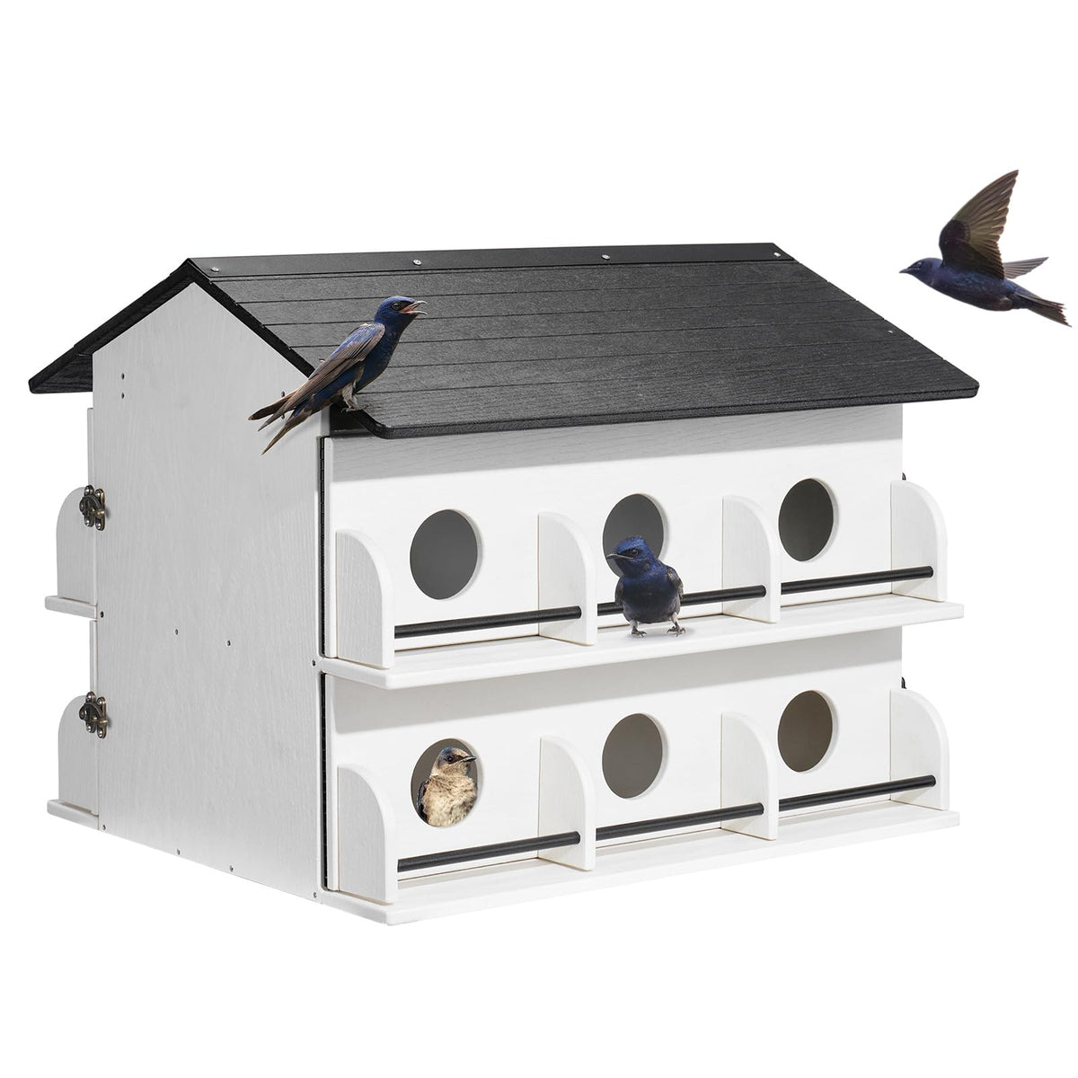 Kingsyard purple martin house with 12 rooms and two tiers for spacious nesting