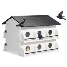 Kingsyard purple martin house with 12 rooms and two tiers for spacious nesting