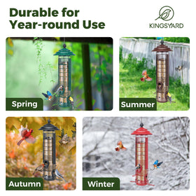 Kingsyard ready-to-hang outdoor feeder for garden viewing