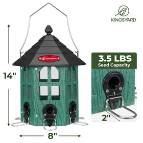 Kingsyard recycled plastic construction offers easy cleaning and durability.