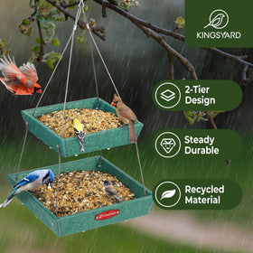 Kingsyard recycled plastic construction for durable outdoor use.