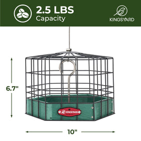 Kingsyard Recycled Plastic Feeder, weather-resistant for year-round use.