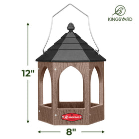 Kingsyard detachable handle hanging feeder with removable top for refills