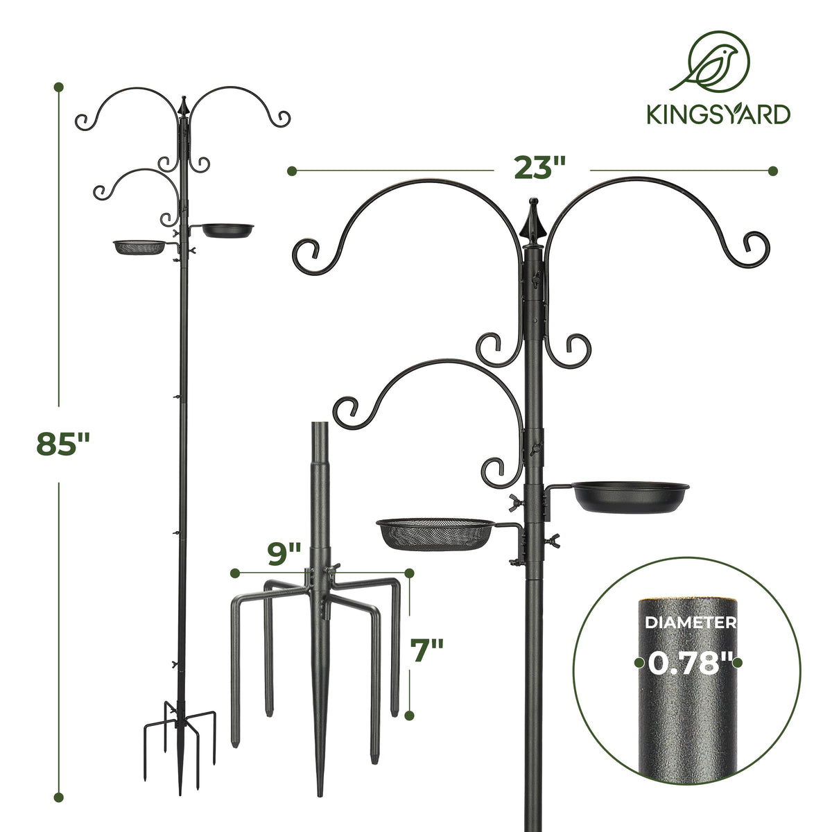 Kingsyard rust-resistant metal construction designed for outdoor use
