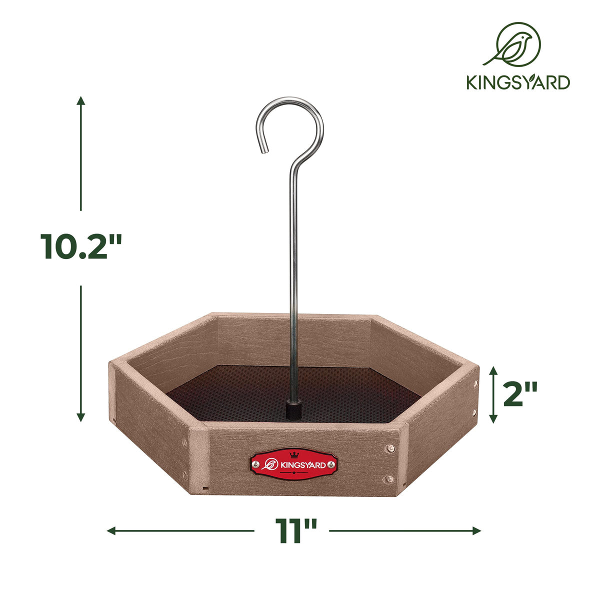 Kingsyard rustproof stainless steel construction resists warping and fading outdoors.