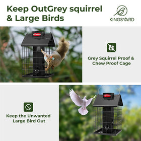 Kingsyard built-in seed-catching platform reduces waste in your yard