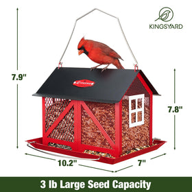Kingsyard separate seed compartments for finches and larger species.