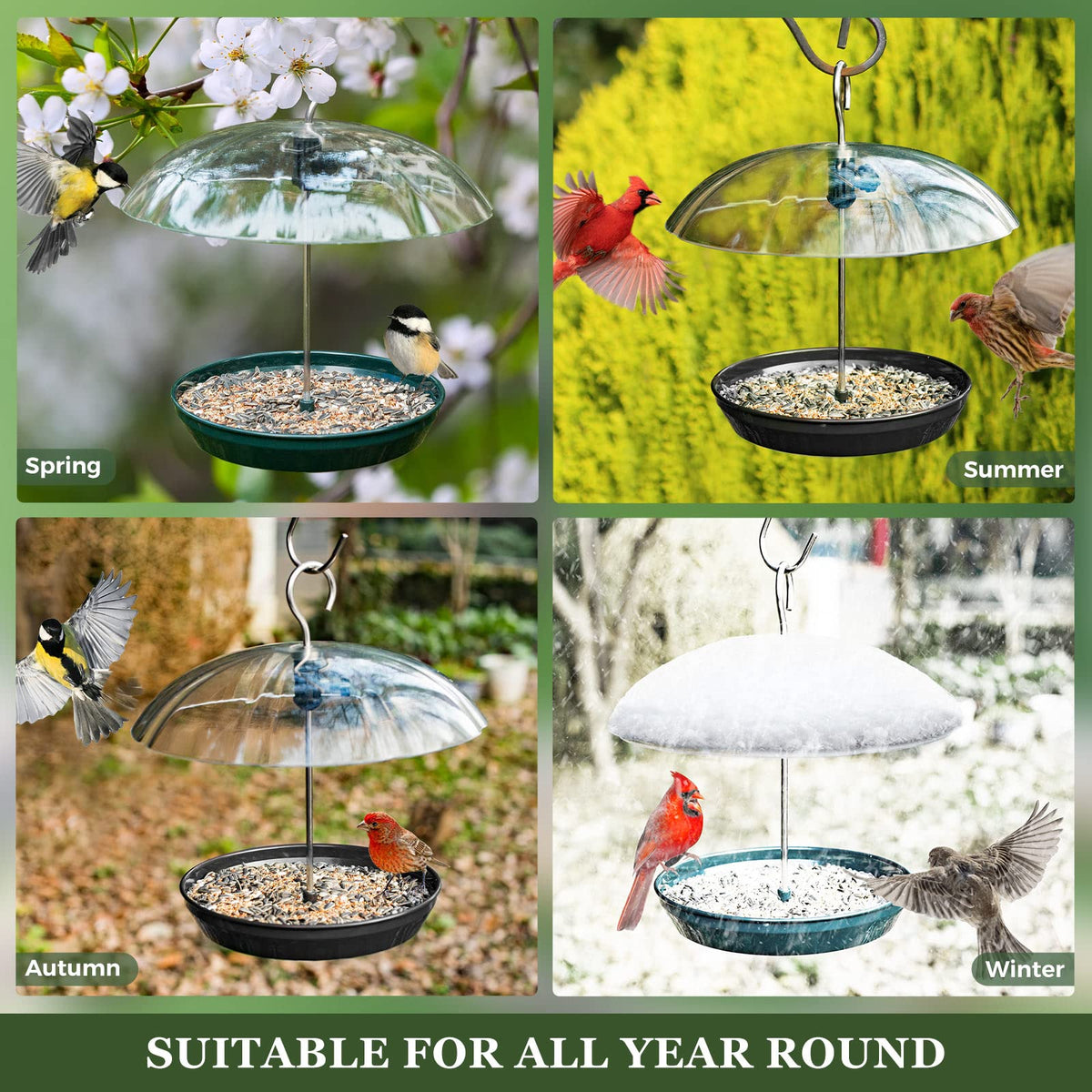 Kingsyard squirrel-deterrent top spins to discourage pests.