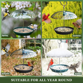 Kingsyard squirrel-deterrent top spins to discourage pests.
