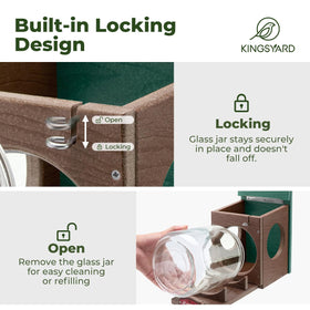 Kingsyard weatherproof exterior withstands sun and rain for year round use