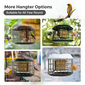 Kingsyard Squirrel Proof Feeder anti-rust metal finish withstands weather.